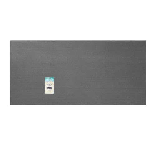 GC GAVENO CAVAILIA Luxury Microfiber Beach Towel Plain - Super Absorbent Sand Free Beach Towels - Soft, Quick Dry Towels for Adults - Compact, Lightweight (1 Piece) - (70 x 152 Cm) - Grey