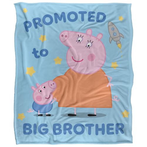 George Pig Promoted To Big Brother Silky Touch Super Soft Throw Blanket 152 X 127 Cm