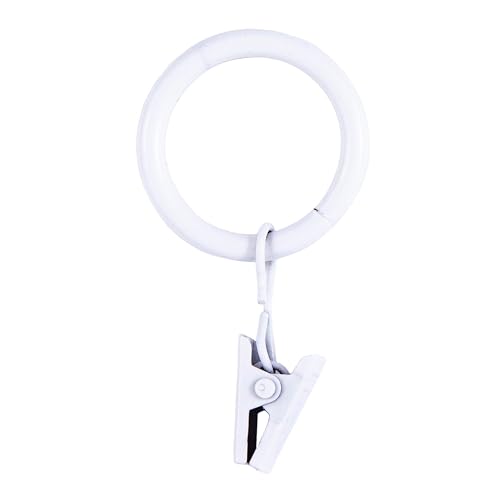 "Kenney Clip Rings for 5/8"" to 3/4"" Diameter Curtain Rods, White, 14-Pack"