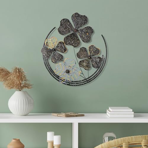 Handmade Decorative Metal Wall Accessory, 50 x 50 x 4 cm, 100% Metal, Unique Hand-Painted Design, Perfect for Home Decor & Art Lovers