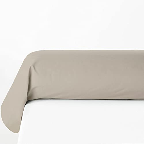 Set of 2 Pillow Cases 100% Cotton Beige Ivory 85 x 185 cm
