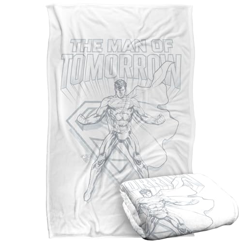LOGOVISION Superman Man Of Steel Sketch Silky Touch Super Soft Throw Blanket 91 x 147 Cm