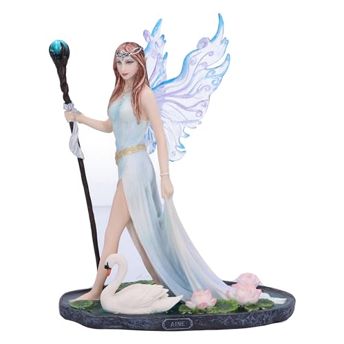 Nemesis Now Aine The Faery Queen of Summer 23cm, Pale Blue/Purple - Resin, Elegant Fairy Walking on Water Figurine, Fantasy Giftware, Cast in the Finest Resin, Expertly Hand-Painted
