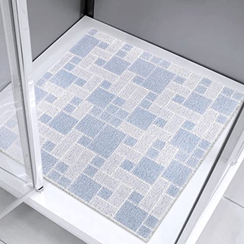 EIVINJE Non Slip Shower Mat, 24x24 Inch, Soft PVC Loofah Massage Bath Mat for Bathroom Inside Shower, Excellent Water Drainage, Unique Pattern, Easy to Clean, Quick Drying