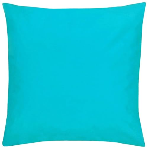 furn. Plain Outdoor Cushion Cover, Aqua, 55 x 55cm