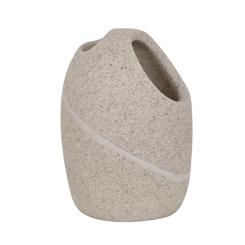 MSV Polyresin Malua Tooth Brush Holder, Beige