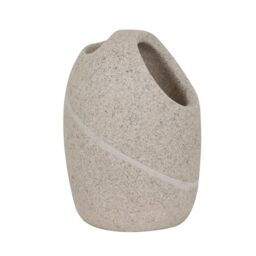 MSV Polyresin Malua Tooth Brush Holder, Beige