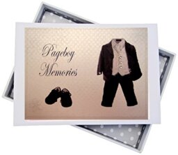 WHITE COTTON CARDS Pageboy Wedding Photo Album, Board, White, 12.5 x 17.5 x 2.5 cm