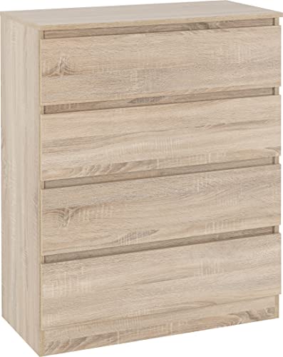 Seconique Malvern 4 Drawer Chest in Sonoma Oak Effect