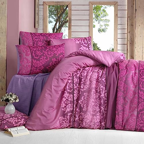 WELL HOME MOBILIARIO & DECORACIÓN Duvet Cover Set + 2 Pillowcases 240x220 Fuchsia Claret Red