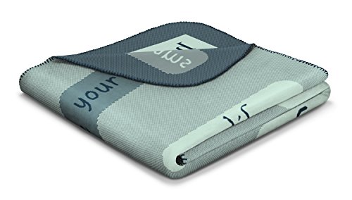 Biederlack Chill Time Trend Blanket Throw, Cotton Blend, Headline, 150 x 200 cm
