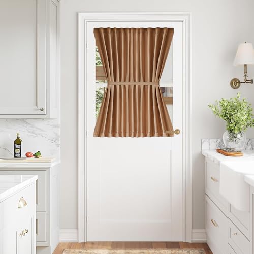 Vatge Kitchen Window Curtains Over Sink, Burnt Orange Cafe Curtains 40 Inch Length, 1 Panel, W54 x L40, Terracotta