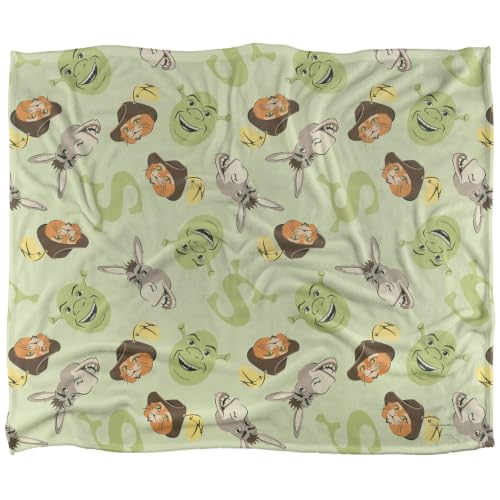Shrek Donkey And Puss In Boots Faces Silky Touch Super Soft Throw Blanket 152 X 127 Cm
