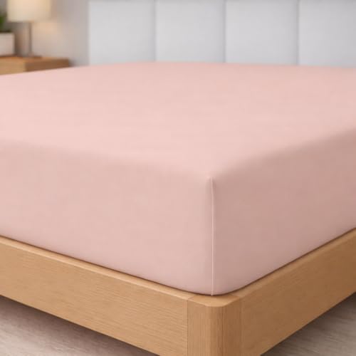 Degrees home - Collection - Fitted Sheet 135 x 190/200 - Breathable Brushed Microfiber - Oeko-Tex Certified - Make-Up
