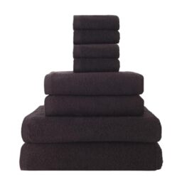 Top Towel Set of 8 Bath Towels - 2 x Shower Towels, 2 x Hands/Washbasin and 4 x Face or Bidet - 100% Soft Cotton 400 g/m² - Ideal for Modern and Stylish Bathroom