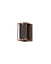 Konstsmide Outdoor Wall Light Mains Powered/Vale Modern Adjustable Lantern/2 x 7 W GU10 Max Wall Lamp (Not Included)/Clear Glass Lens Black/IP54/Outside Light Aluminium Copper Black