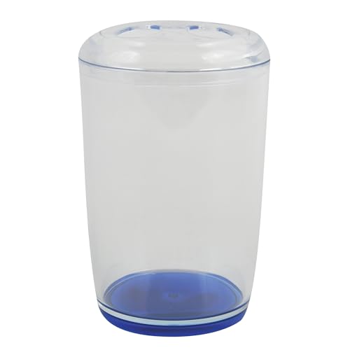 MSV Polypropylene/Plastic Tooth Brush Holder, Blue