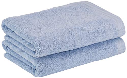 Heckett Lane Bath Shower Towel, 100% Cotton, Arctic Ice, 70 x 140 Cm, 2.0 Pieces