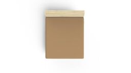 Premium Ranforce Single Fitted Sheet, Light Brown, 100% Cotton, 117 g/m², Size: 100 x 200 + 30 cm, Soft, Durable, Perfect for Cosy Bedrooms