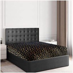 GC GAVENO CAVAILIA Teddy Fleece Duvet Cover, Fluffy, Warm Cozy Ultra Soft Bed Set, Polyester, Black, King-Fitted Sheet