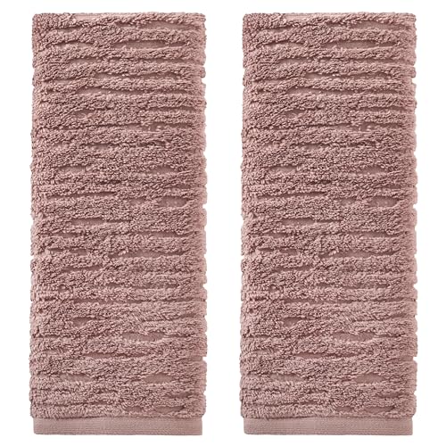 SKL Home CloudSoft Cotton Luxury 2-Piece Hand Towel Set, Clay