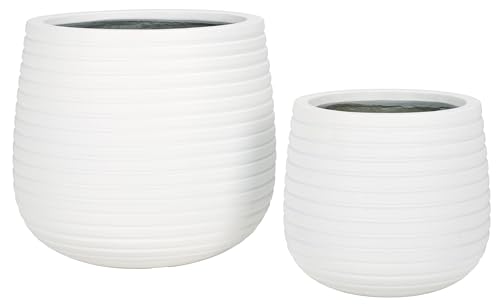 SAFAVIEH Ficonstein Planter, White, 40 x 40 x 36 cm
