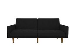DHP Paxson Clic Clac Sofabed, Linen Black, (H) 82 x (W) 200 x (D) 86 cm