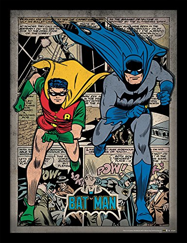 Pyramid International DC Comics (Batman Symbol) 30cm x 40cm Framed, Collectors Print - A Stunning Artwork to Enhance Your Collection or Living Space, One Size
