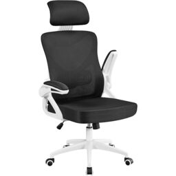 Yaheetech Ergonomic High Back Office Chair with Lumbar Support White/Black
