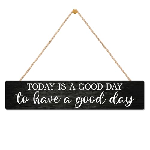 AGMDESIGN Today Is a Good Day to Have a Good Day Wood Sign, Motivational Wall Hanging Home Decor for Door, Farmhouse Office Bedroom Kitchen Cafe Shop Wood Sign, Positive Gifts for Friend Coworker