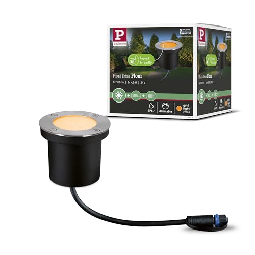 Paulmann Plug & Shine LED Recessed floor light Floor Single Light Insect-friendly IP67 2200K 4,5W Anthracite 94716