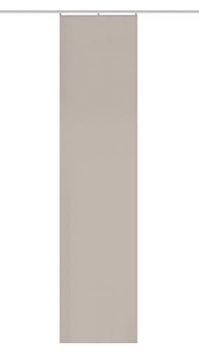 HOMEbasics 84860 Oxford Sliding Curtain, Opaque Linen Texture, 245 x 60 cm, Plain/Plain > Colour (Natural)
