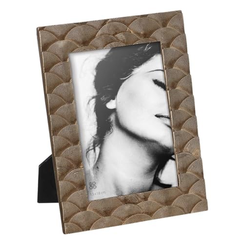 BigBuy Home Gold Polyresin Photo Frame Picture Frame 19.7 x 1.5 x 25 cm