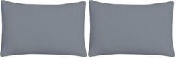 Sleepdown Pillow cases 100% Pure Cotton Pack of Two Housewife Luxury Soft Cosy Pillow Cover Set - Slate - 48 x 74 cm (Pack of 2)