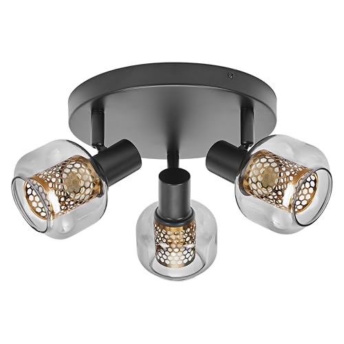 OSRAM Decor Spot Firefly wall Light, 3x2.8W, E14, 750lm, 2700K, Warm White, IP20, Metal/Glass, 365mm, Black, LED Included and Replaceable