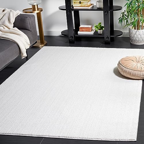 Safavieh Solid Color Rug for Living Room, Dining Room, Bedroom - River Collection, Short Pile, Ivory, 244 X 305 cm