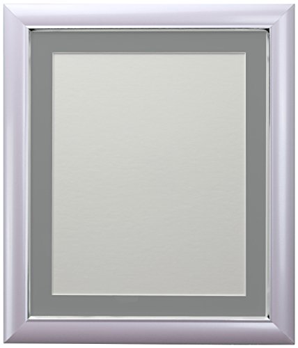 FRAMES BY POST Soda Picture Photo Frame, Plastic, Lilac with Dark Grey Mount, 10 x 8 Image Size 8 x 6 Inch