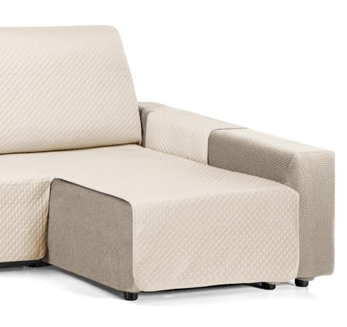 Martina Home Diamond quilted chaise longue cover, 200 cm, beige ??? universal