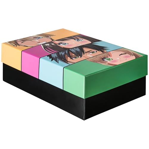 FALKEN Original StoryBox Manga Made in Germany 100 mm High DIN A4 Storage Box with Lid Made of Strong Cardboard with Plastic Cover Suitable as a Gift Box, Transport Box Box All-Purpose Box