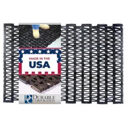 "Durable Corporation-108H2030 Durite Recycled Tire-Link Outdoor Entrance Mat Herringbone Weave, 20"" x 30"", Black"
