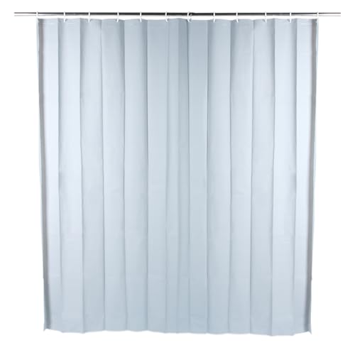 Beldray LA028268LGRYUFFEU7 Antibac Shower Curtain - Quick & Easy to Use, 12 Hanging Hooks, Easily Wipes Clean & Protects Against Bacteria*, Treated with Zinc Pyrithione, Approx. 180 cm x 180 cm