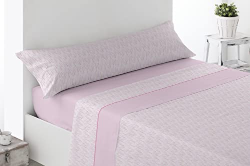 Miracle Home. Pyrenees Reyes Thermal Sheet Set (3 Pieces), Adjustable Fitted Sheet, Top Sheet and Pillowcase. Maximum Warmth, Premium Softness and Pink Fit. 135 x 200 cm Bed 135 cm
