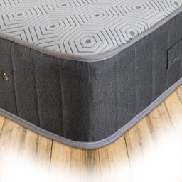 Starlight Beds Small Single Pocket Sprung Mattress. 23cm Deep, Grey, Medium Firmness, Hybrid Pocket Sprung Small Single Mattress with Memory Foam (75cm x 190cm x 23cm) (2ft6 x 6ft3)
