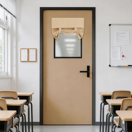 Vatge Door Curtains - Room Darkening French Door Curtains for Small Windows, Front Window Covering for Glass/Patio/Sliding, 1 Panel, W24 x L36, Beige