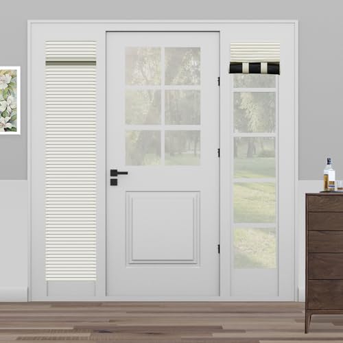 Muamar Side Door Curtains - Front Door Curtains for Small Windows, Privacy Shades, Thermal Insulated, White, 1 Panel, W12 X L70