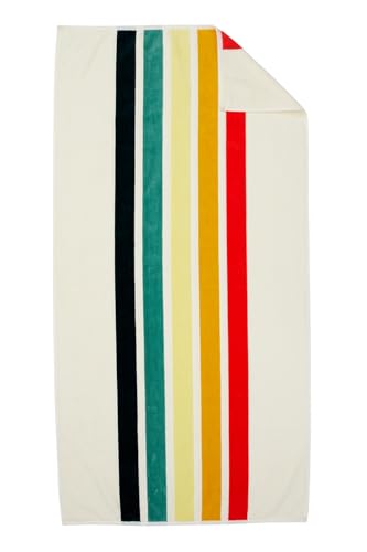 "Loon & Lake Luxury Beach Towels Set of 2 - Retro Stripes - 2 Pack 30"" x 60"" - Crafted from 100% Combed Cotton - Ultra Plush & Super Soft - Retro Collection 1969"