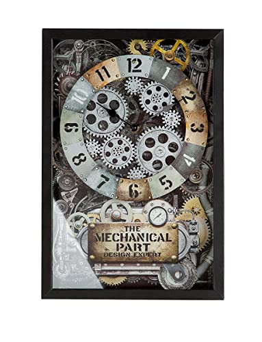Casablanca modernes Design Wall Clock, Black Silver, Höhe 40,5 cm