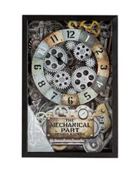 Casablanca modernes Design Wall Clock, Black Silver, Höhe 40,5 cm