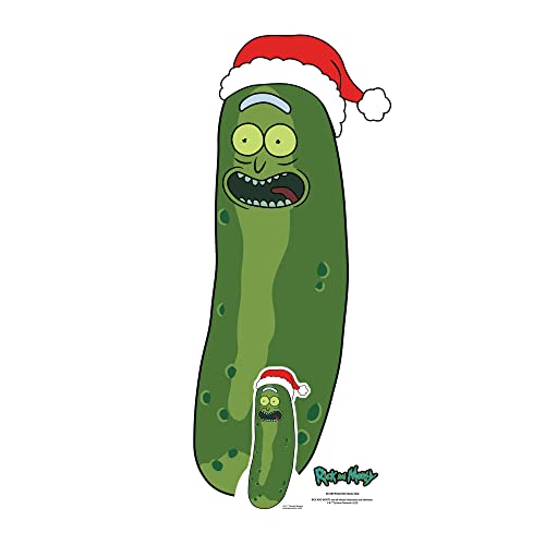 Star Cutouts SC4180 Pickle Rick Christmas Small Cardboard Cutout ??? Festive Party Decoration, Comedy Fan Display & Novelty Gift