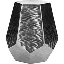 SAFAVIEH Decorative Stool Metal Stool, in Silver, 45 X 55 X 55